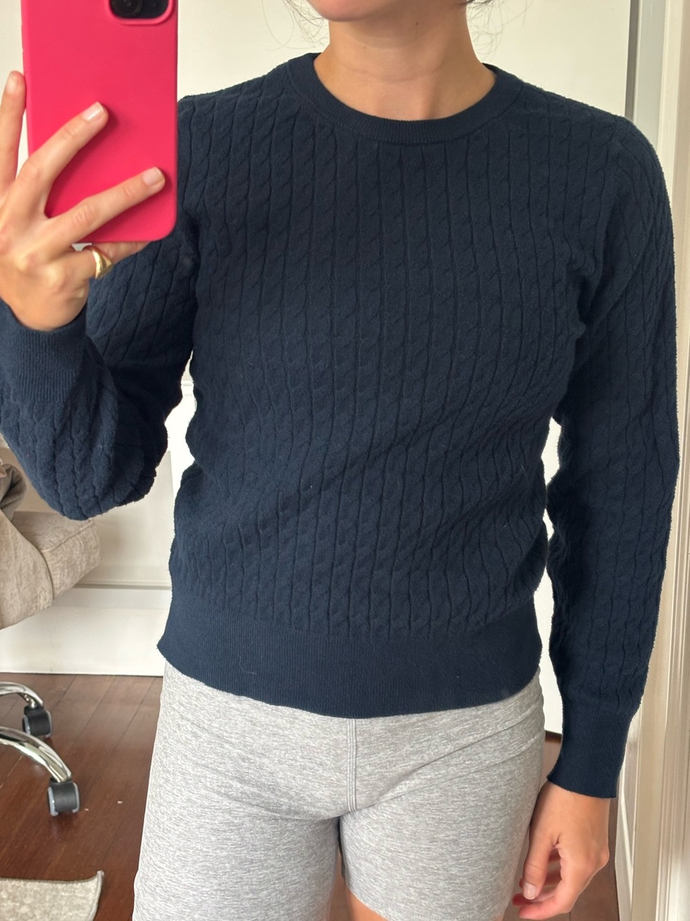Old Navy Navy Cable-Knit Women's Sweater